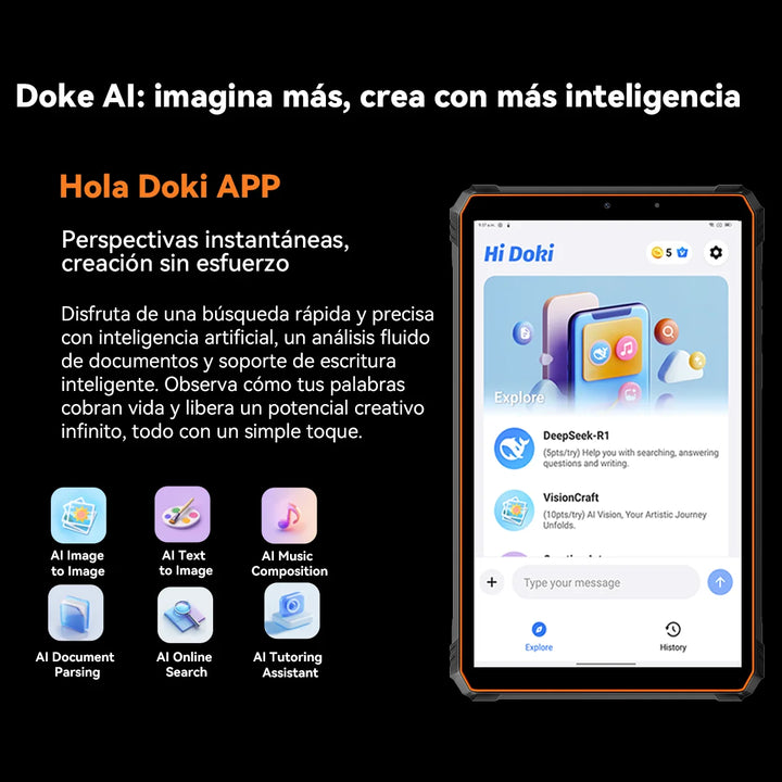 Tableta Resistente Blackview Active 5, Pantalla HD+ de 8.68&