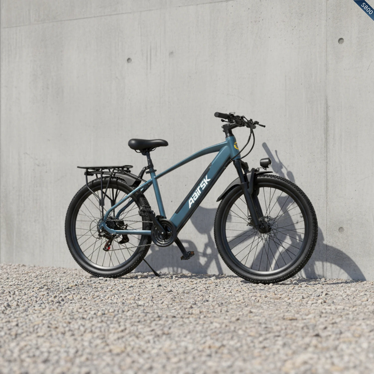 Bicicleta eléctrica para adultos Aairsk S800, motor de 250 W, batería extraíble de 36 V 13 Ah, sistema de transmisión de 7 velocidades