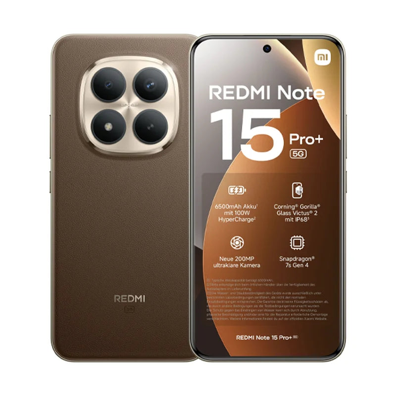 Smartphone Xiaomi Redmi Note 15 Pro Plus 5G, pantalla CrystalRes AMOLED de 6,83 pulgadas, NFC, batería de 6500 mAh, cámara principal de 200 MP, Xiaomi HyperOS, procesador octa-core de hasta 2,7 GHz