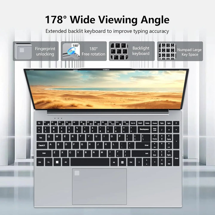 15.6 inch Laptop Windows 11 i9 Notebook Fingerprint UnIock Intel Core i9-10980HK 16GB RAM 1TB 2TB SSD Office Gaming Laptops