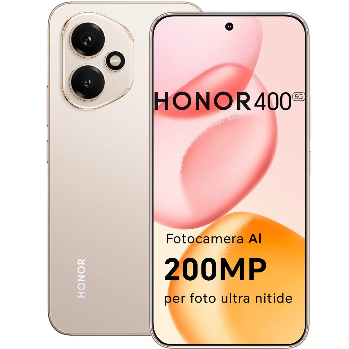 Versión europea del smartphone HONOR 400 5G, Snapdragon 7 Gen 3, cámara con IA de 200 MP, pantalla AMOLED de 6,55'', 5300 mAh, SuperCharge de 66 W
