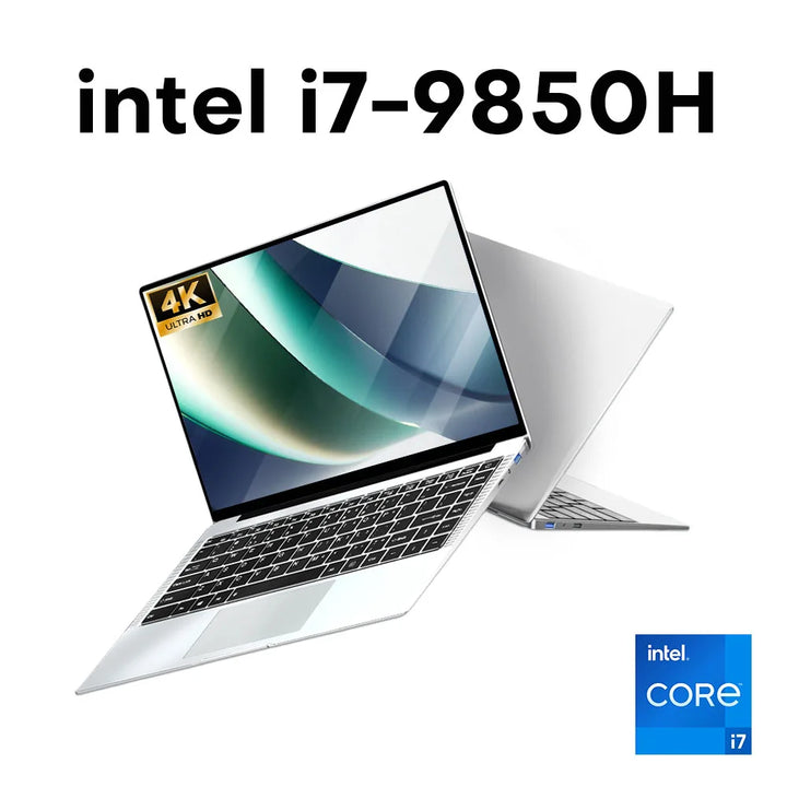 Portátil Windows 11 2026, Intel Core I7 9850H/Intel A3950, 12 GB de RAM, 1 TB/2 TB SSD, 14.1", Portátil Ultra Delgado, PC para Negocios, Estudio y Oficina
