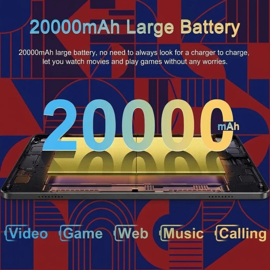 Tableta Android Global 2026 de 10.36 Pulgadas, Android 13.0, Conexión WiFi, Procesador de 14 Núcleos, 20000mAh, 16GB+1TB, Cámaras de 16MP+32MP
