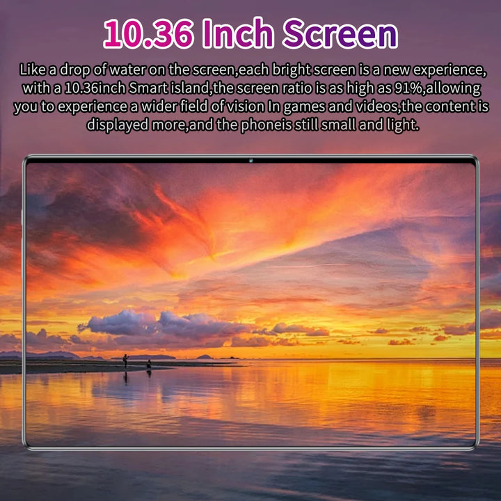 Tableta de gama alta 2026 con pantalla 4K de 10,36 pulgadas, procesador de alto rendimiento de 14 núcleos, Snapdragon 8 Gen2 de última generación, sistema operativo Android 13 con soporte para varios idiomas, memoria ampli