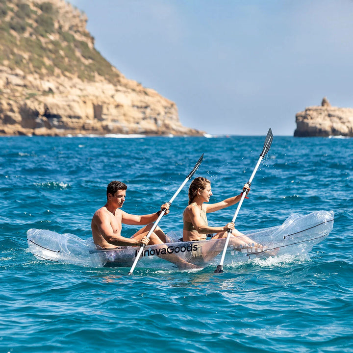 Kayak Inflable Transparente con Accesorios 312 cm 2 Plazas ﻿