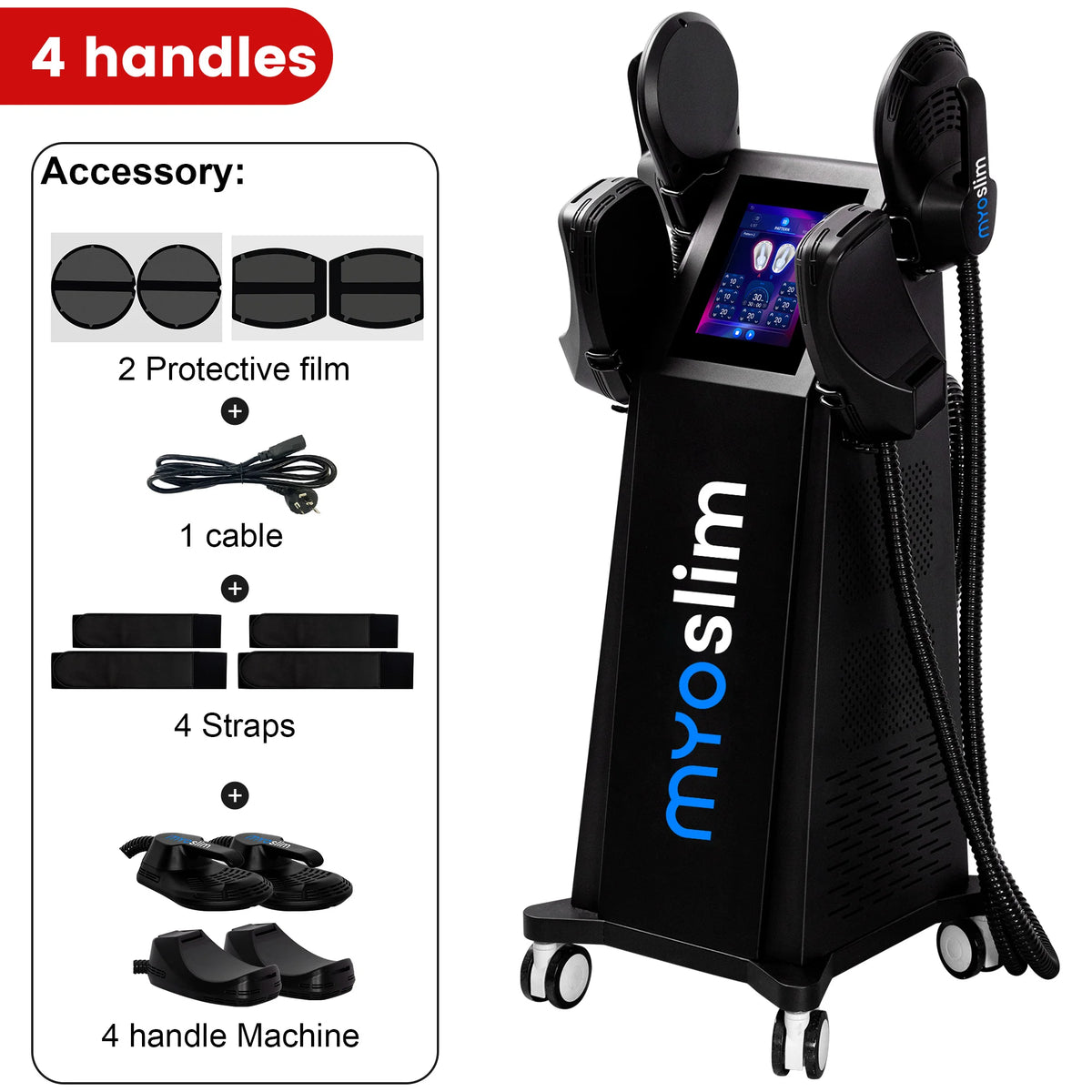Máquina de Escultura Corporal MYOslim 6500W EMS - Terapia Electromagnética para Adelgazar Grasa y Estimular Músculos para Fitness y Moldeamiento Corporal