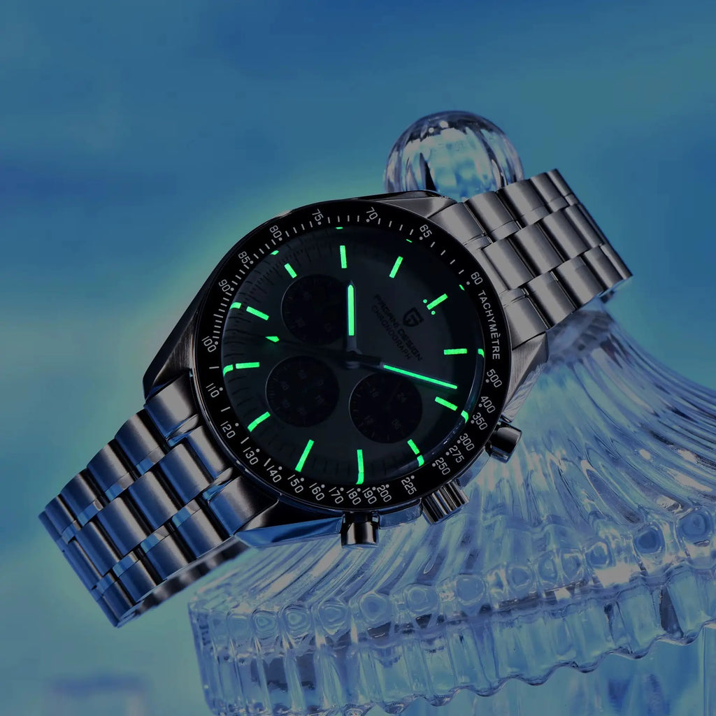 Reloj de cuarzo de lujo PAGANI DESIGN Planetary Series Saturn Light Tan para hombre, modelo 2026, cronógrafo deportivo Speed, cristal de zafiro AR, envío local en la UE