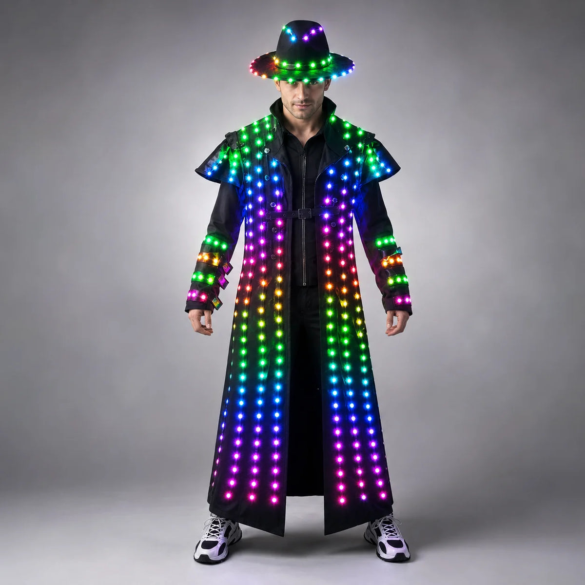 Traje de Robot LED para Escenario, Chaqueta de Bailarín, Disfraz de Cosplay para Fiesta Nocturna, Baile Masculino