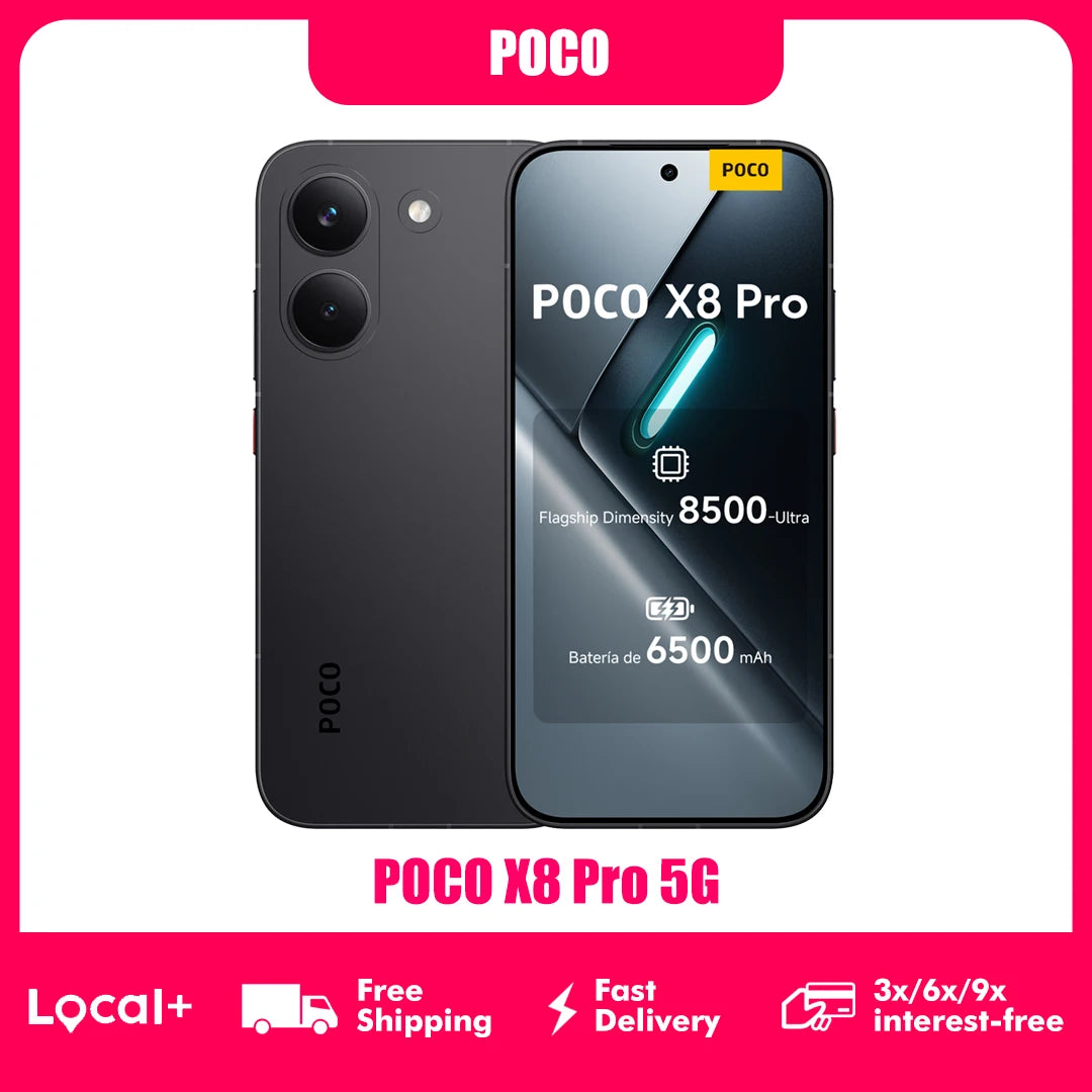 Smartphone POCO X8 Pro 5G 8GB 256GB 12GB 512GB NFC Dimensity 8500-Ultra Batería de 6500mAh