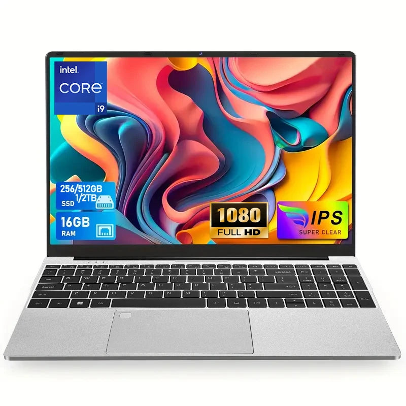 Laptop 2026 con Windows 11 Pro, Intel Core I9 9900, 16GB RAM, 1TB/2TB SSD, Pantalla de 15.6', para Oficina y Juegos, con Lector de Huellas, Portátil, PC Gamer, 1920*1080 4K HD