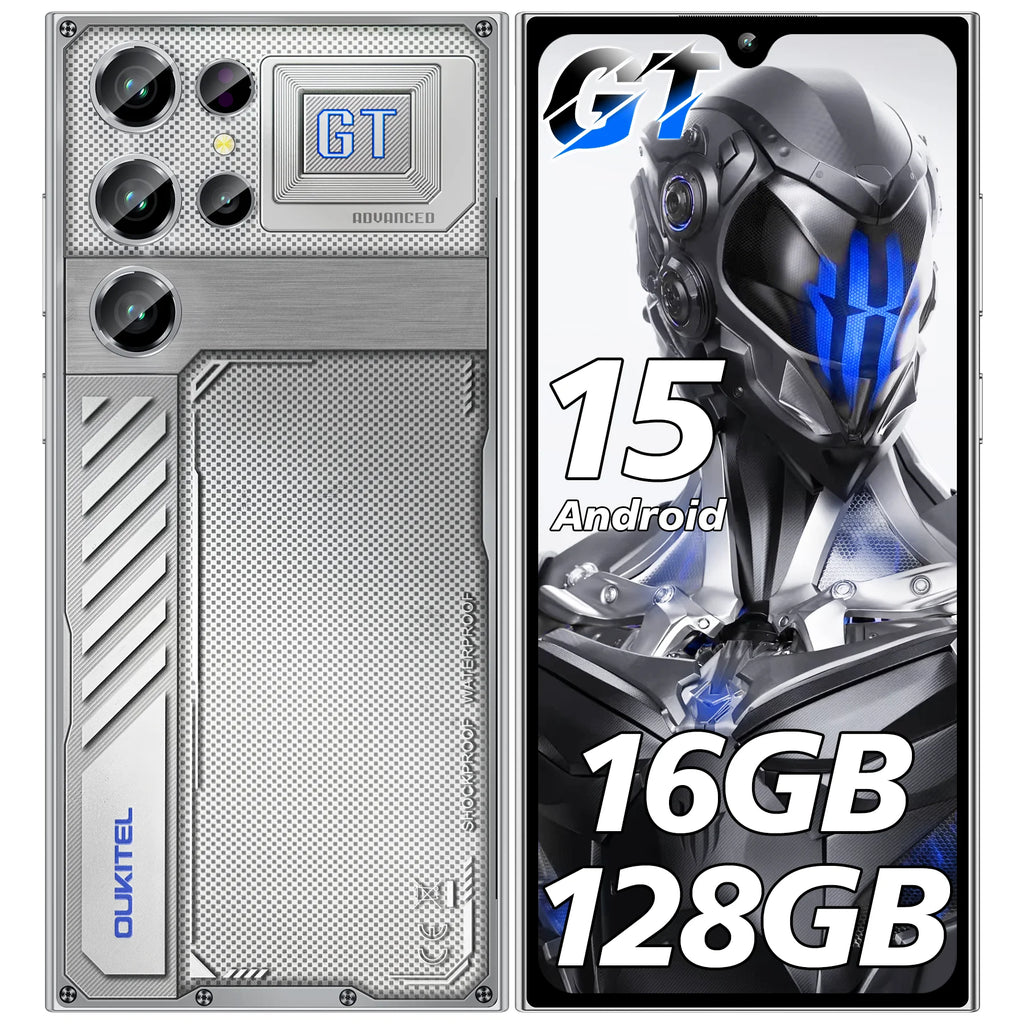 Teléfono móvil OUKITEL C61 GT, desbloqueado, con pantalla de 6,88 pulgadas, batería de 5150 mAh, 16 GB + 128 GB/TF 1 TB, cámara de 13 MP, 4G.