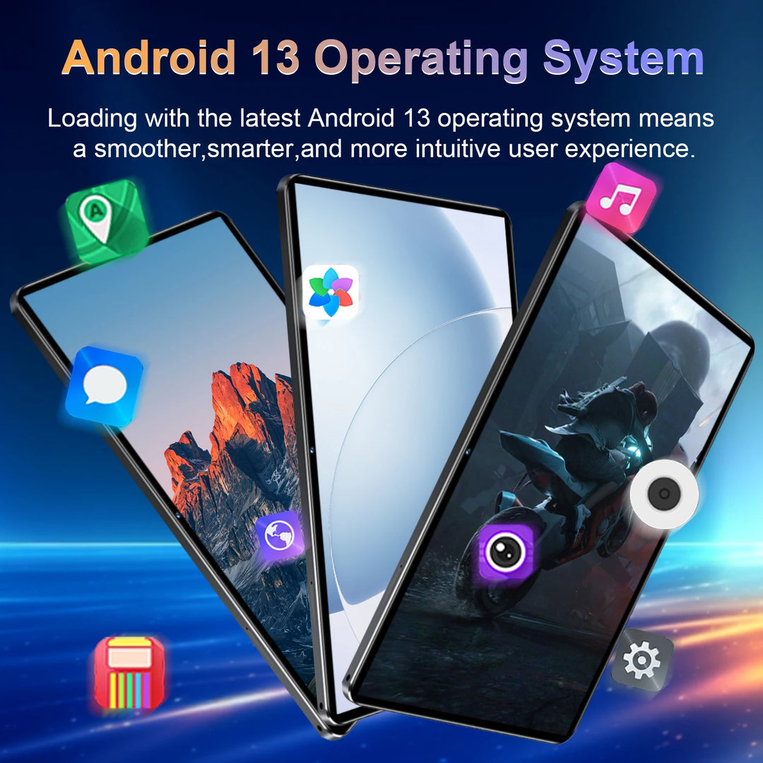 Nueva Tablet 2026, 12000mAh, Versión Global, 16GB+1TB de Almacenamiento, Pantalla HD 4K de 10.36 pulgadas, Android 13, 5G, Doble SIM, WiFi, GPS, WPS, Tablet PC