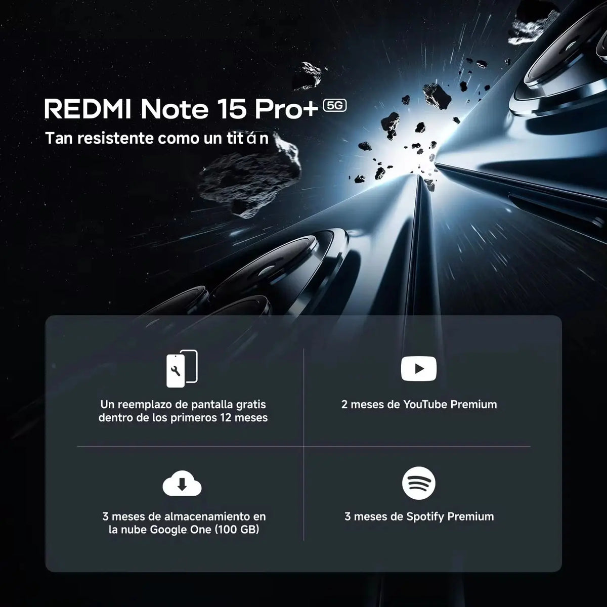 Xiaomi Redmi Note 15 Pro Plus 5G Versión Global 6.83" 120Hz AMOLED Smartphone Snapdragon 7s Gen 4 Cámara OIS de 200MP 6500mAh Carga rápida de 100W NFC