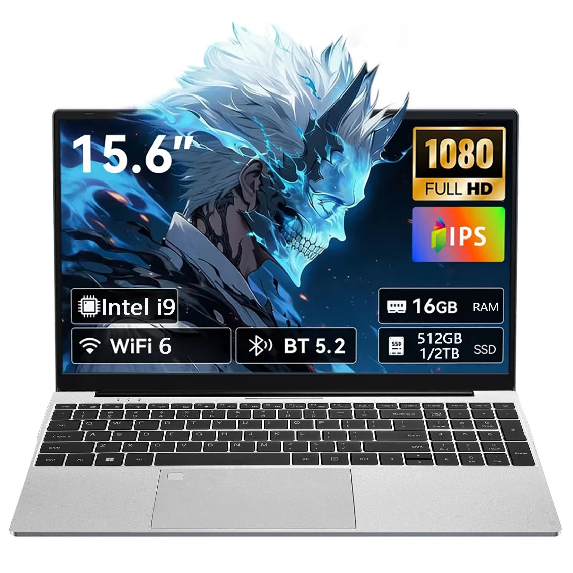 Portátil Intel con Windows 11 Pro, procesador I9, pantalla de 15,6 pulgadas, computadora portátil Intel Core I9 10980HK, Intel Core I9 9900, 16 GB de RAM, SSD de 1 TB o 2 TB, desbloqueo con huella dactilar, portátiles para