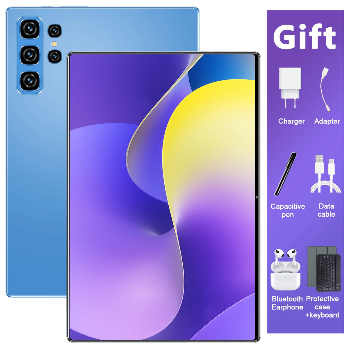 Tableta Original 2026 Android 13, 10.36 Pulgadas HD, 16GB+1TB, 12000mAh, 14 Núcleos, 5G, Doble SIM, Bluetooth, WiFi, GPS