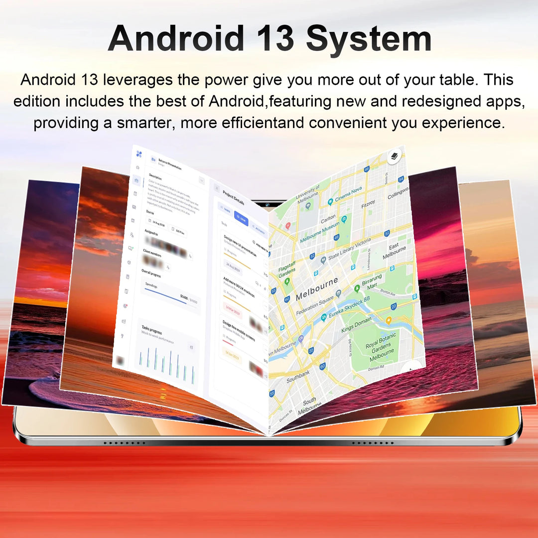 Tableta de gama alta 2026 con pantalla 4K de 10,36 pulgadas, procesador de alto rendimiento de 14 núcleos, Snapdragon 8 Gen2 de última generación, sistema operativo Android 13 con soporte para varios idiomas, memoria ampli