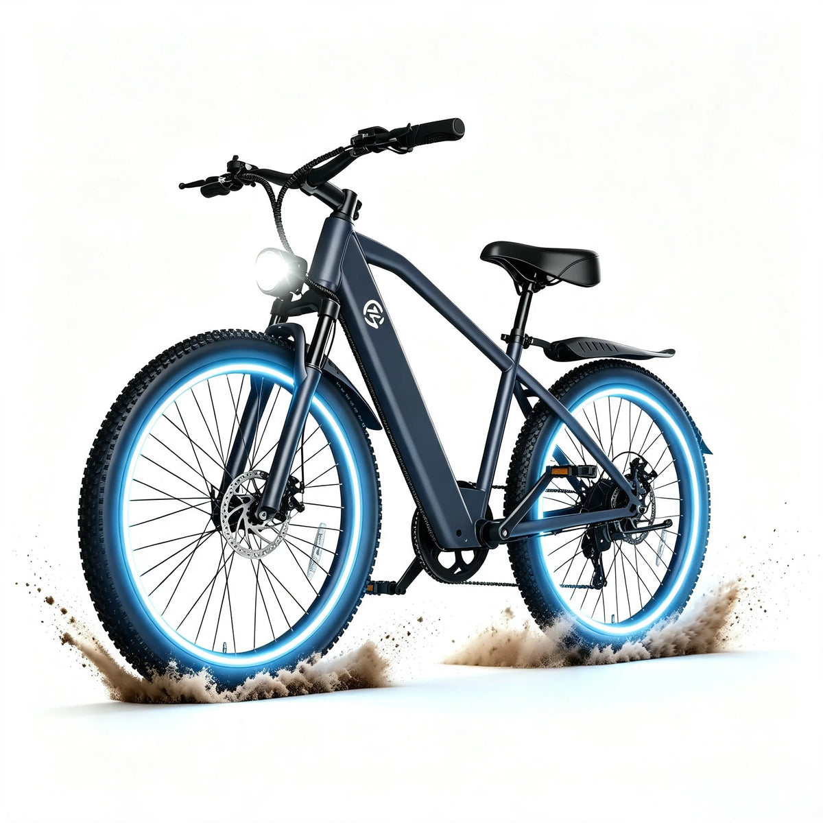 26'' Electric City Bike for Adults L26 250W 36V 10Ah Battery 7 Speeds Lcd Display 25Km/H 25-40Km Mechanical Brake Thumb Throttle Steel Frame Led Headlight Taillight with Brake Signal City E-Bike for Men and Women