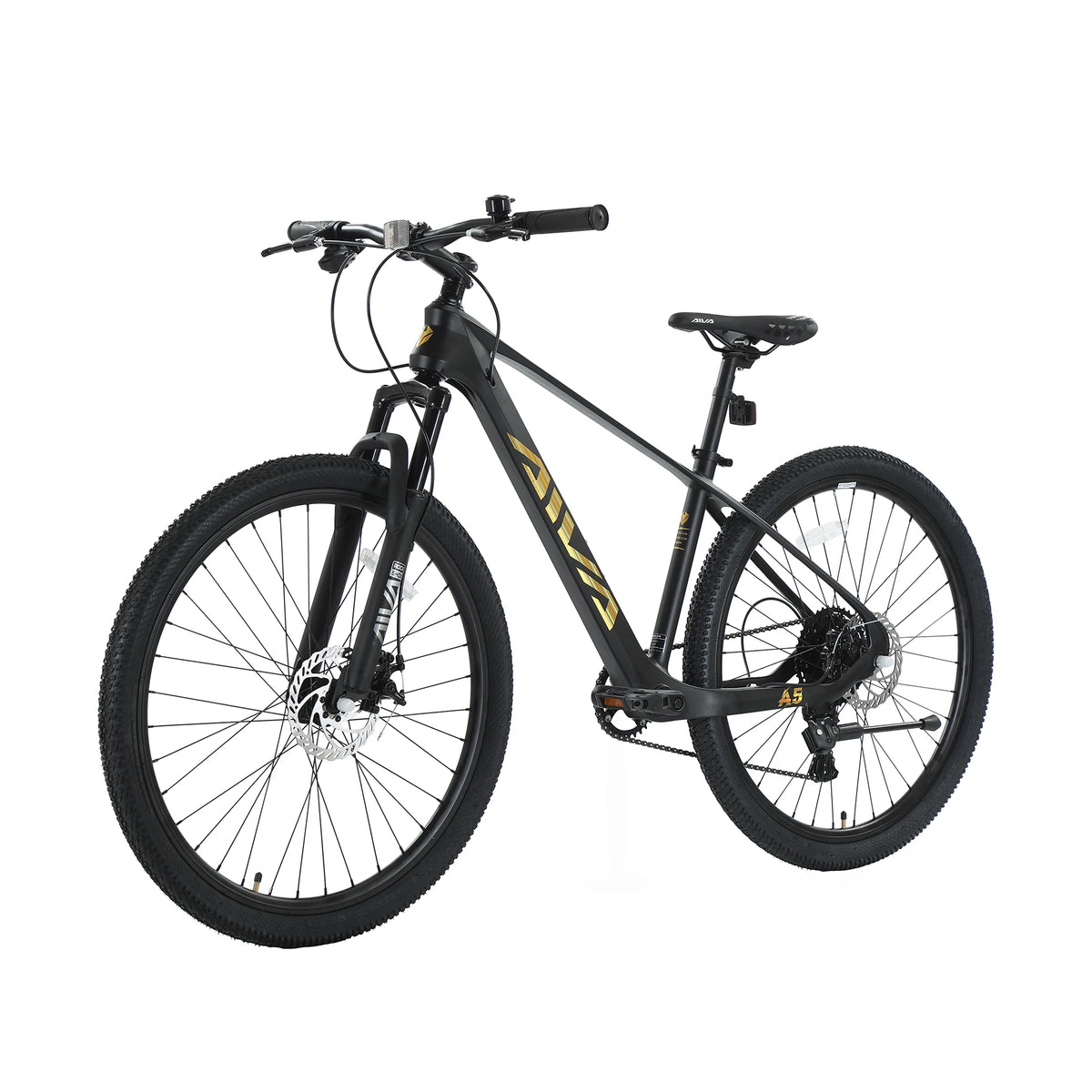 Bicicleta de montaña AIVA MT275FS de 27.5 pulgadas con suspensión delantera, 8 velocidades, bicicleta para adultos, cuadro de aleación de magnesio ligero, horquilla de suspensión, frenos de disco delanteros y traseros