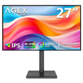 Monitor X AGEX de 27 Pulgadas con Biseles Ultrafinos, 4K 3840 x 2160 UHD, 60 Hz, 16:9 IPS LED, Brillo de 400cd/m², FreeSync y Eye-Care, HDR10, 100% sRGB, Compatible con VESA, Altura Ajustable