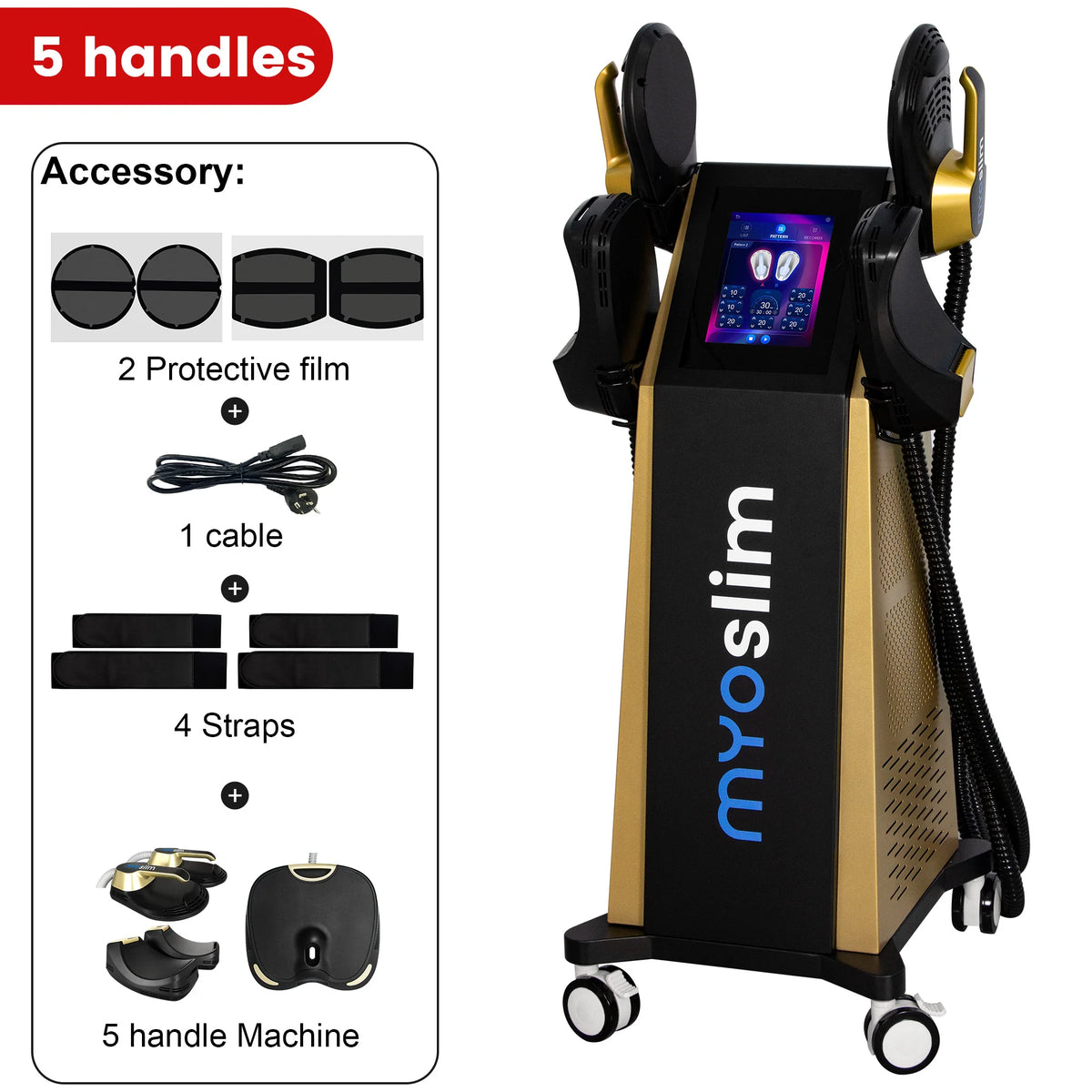 Máquina de Escultura Corporal MYOslim 6500W EMS - Terapia Electromagnética para Adelgazar Grasa y Estimular Músculos para Fitness y Moldeamiento Corporal
