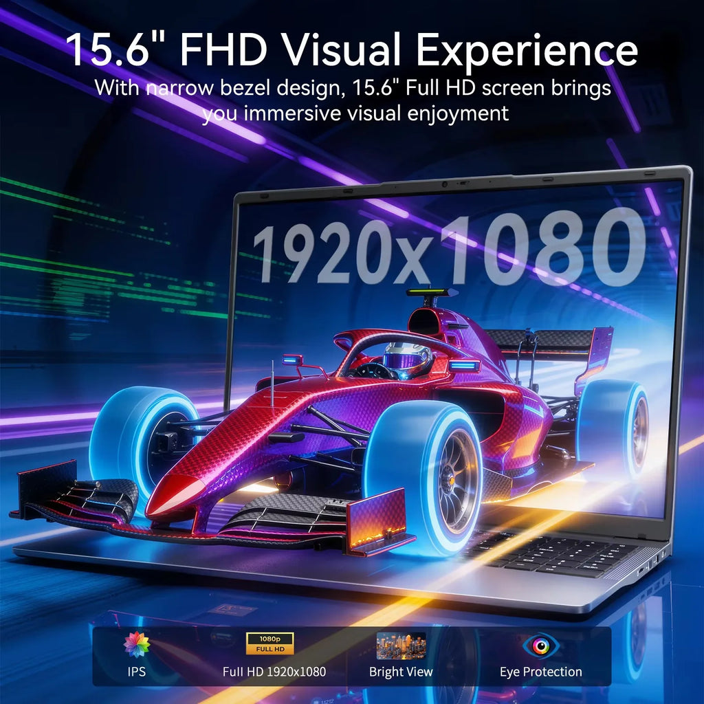 KAMRUI LX15PRO, portátil con procesador Intel Core 3 304, 12 GB de RAM, 256 GB de ROM, batería de 4800 mAh, 4,3 GHz, WIFI 6, Bluetooth 5.2, ordenador para juegos, diseño ergonómico para uso en la oficina y el hogar.