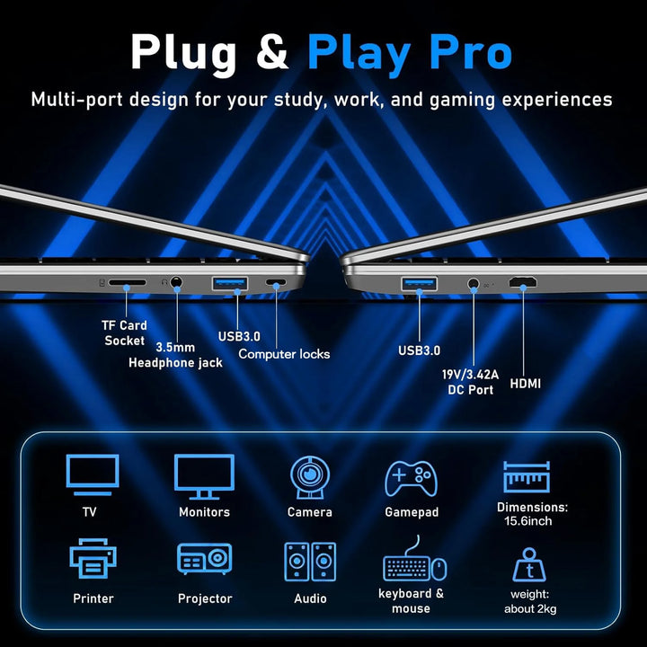 Portátil con procesador Intel Core i9 10980HK, pantalla de 15,6 pulgadas, Windows 11 Pro, ideal para oficina y juegos, 16 GB de RAM, SSD de 1 TB o 2 TB, desbloqueo por huella dactilar, resolución de 1920 x 1080, teclado ret