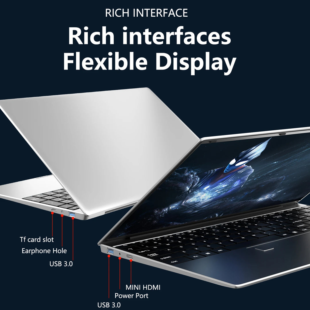 LENO 15.6” Portátil Intel I9 9900 Windows 11, 16GB 32GB RAM, 256GB 1TB 2TB SSD, Ordenador Portátil para Juegos, Oficina y Ocio, 1920*1080 HD 4K