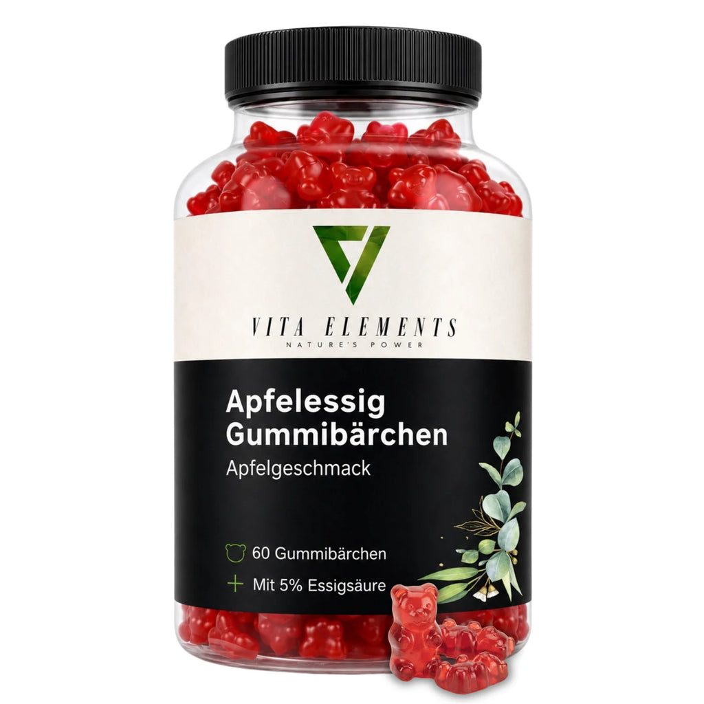 Gomitas de vinagre de manzana |     Probado en laboratorio en Alemania |     Suplementos para la salud |     Con vitamina B12 y ácido fólico |     Caramelos de goma con sabor a frutas |     Libre de modificaciones genética