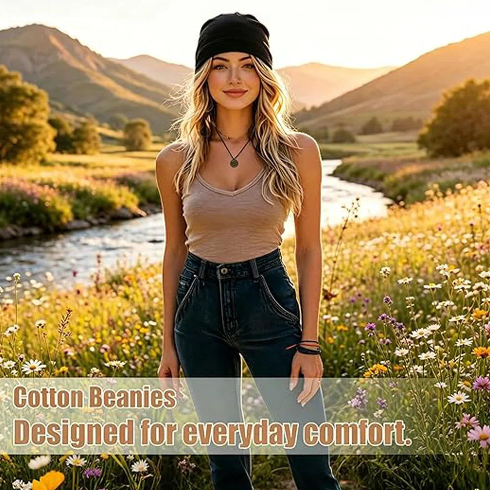 Gorro de algodón ligero para verano, gorros finos y transpirables para dormir, gorros para correr, ciclismo, senderismo y pesca