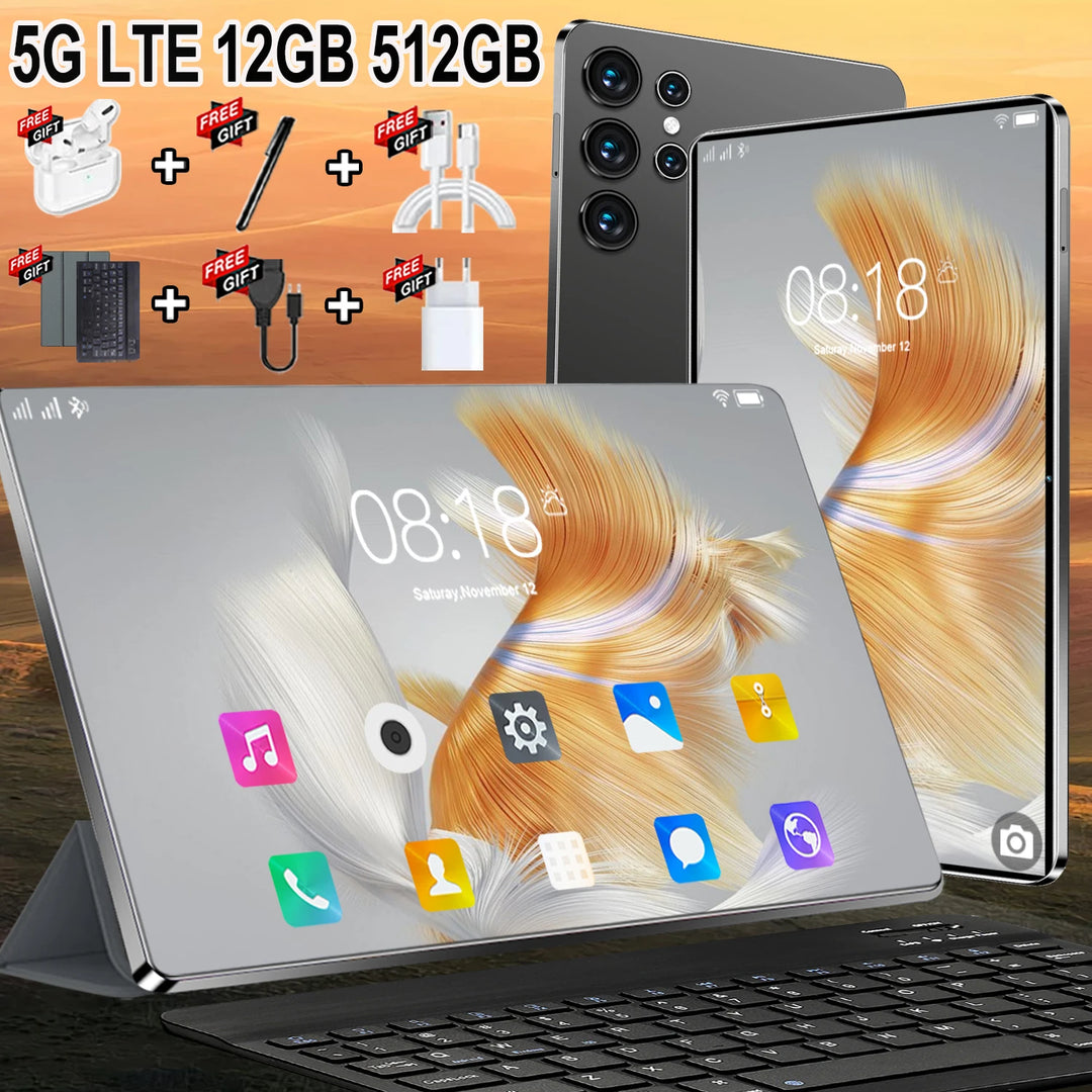 Tableta de gama alta 2026 con pantalla 4K de 10,36 pulgadas, procesador de alto rendimiento de 14 núcleos, Snapdragon 8 Gen2 de última generación, sistema operativo Android 13 con soporte para varios idiomas, memoria ampli