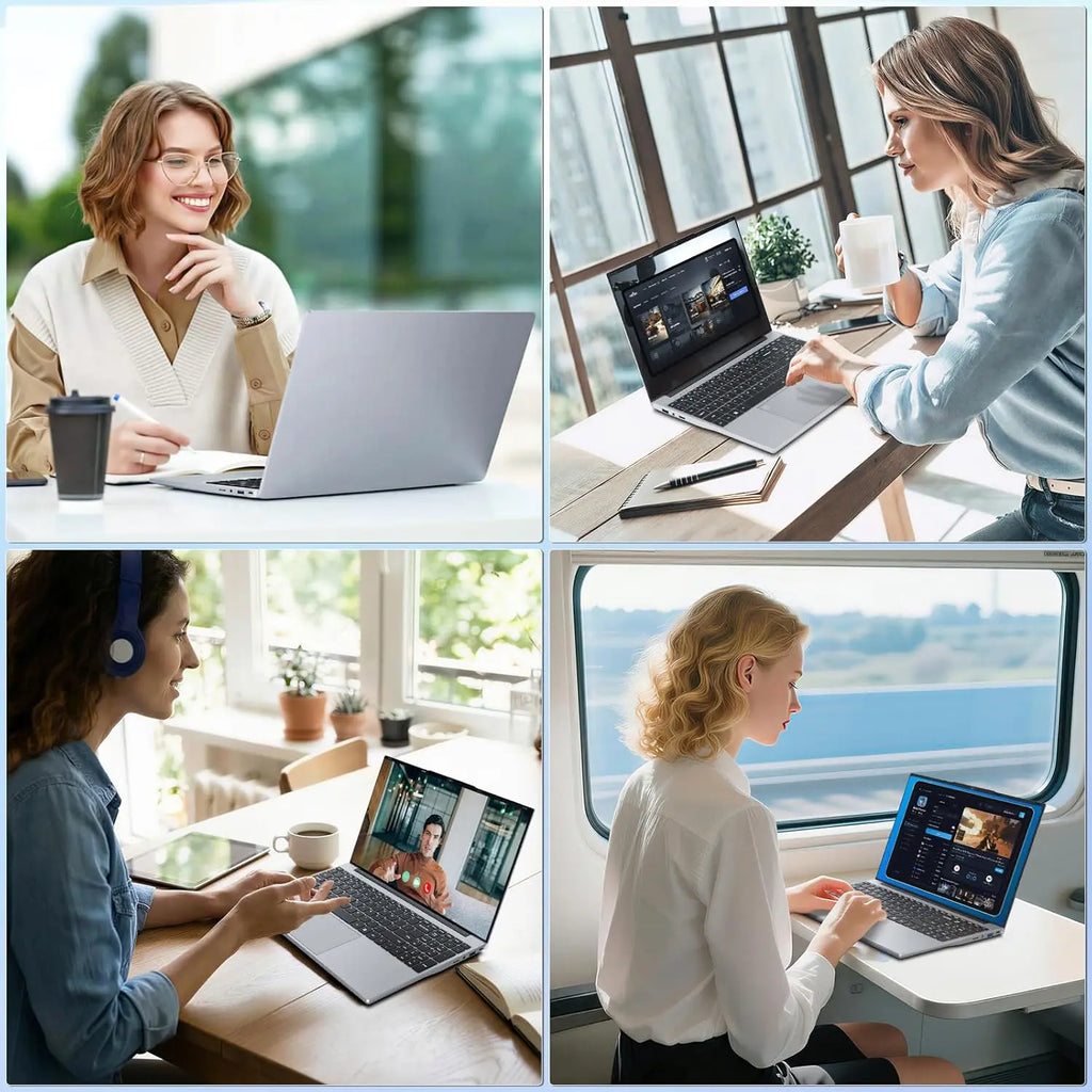 Ordenador portátil Xiaman 2026 de 15,6", 16 GB de RAM, 1 TB SSD, Intel Core i3, Office, Windows 11, PC portátil con teclado retroiluminado y lector de huellas dactilares