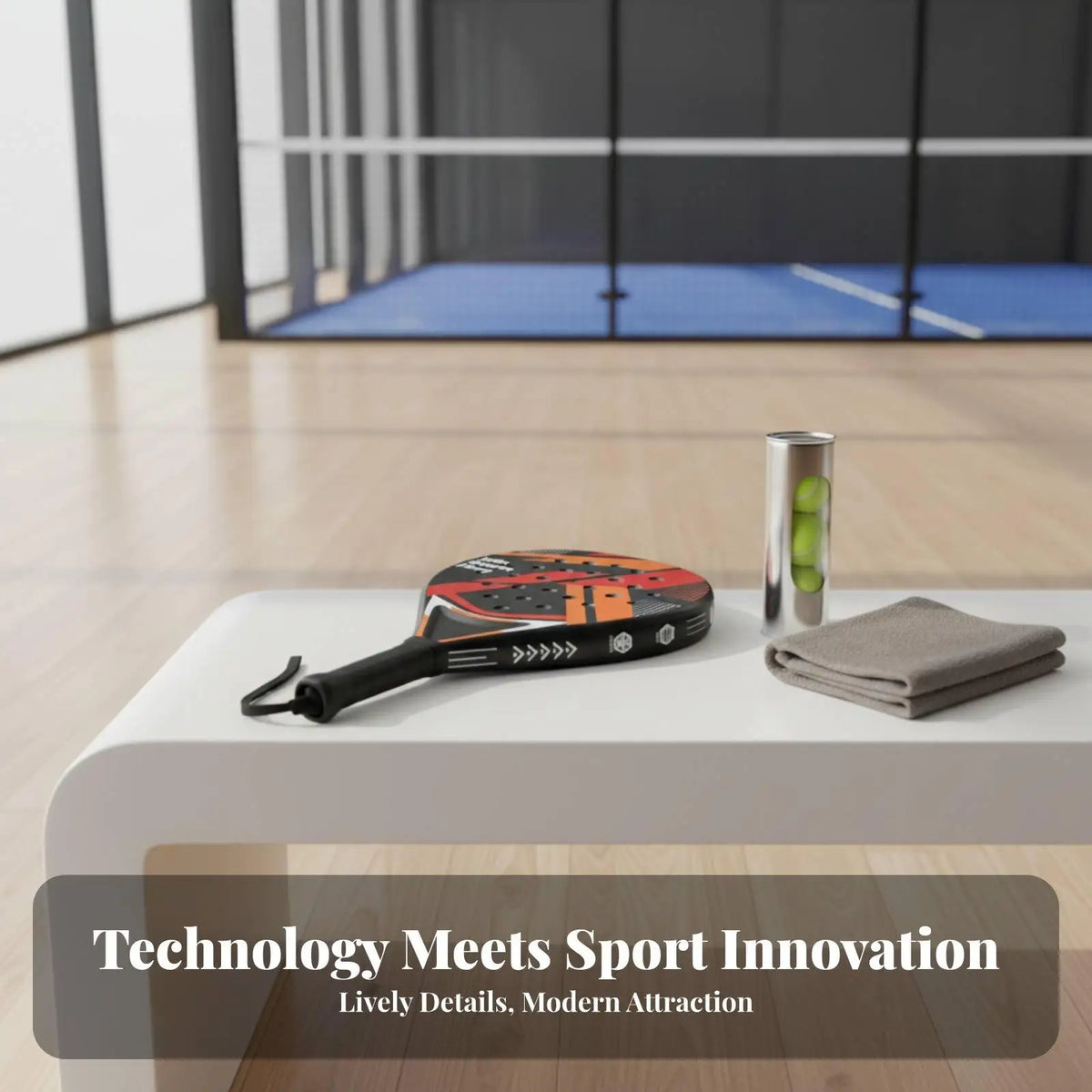 Raqueta de Pádel con Superficie de Fibra de Carbono y Núcleo de Espuma EVA Memory Flex, Raquetas de Tenis de Pádel Ligeras