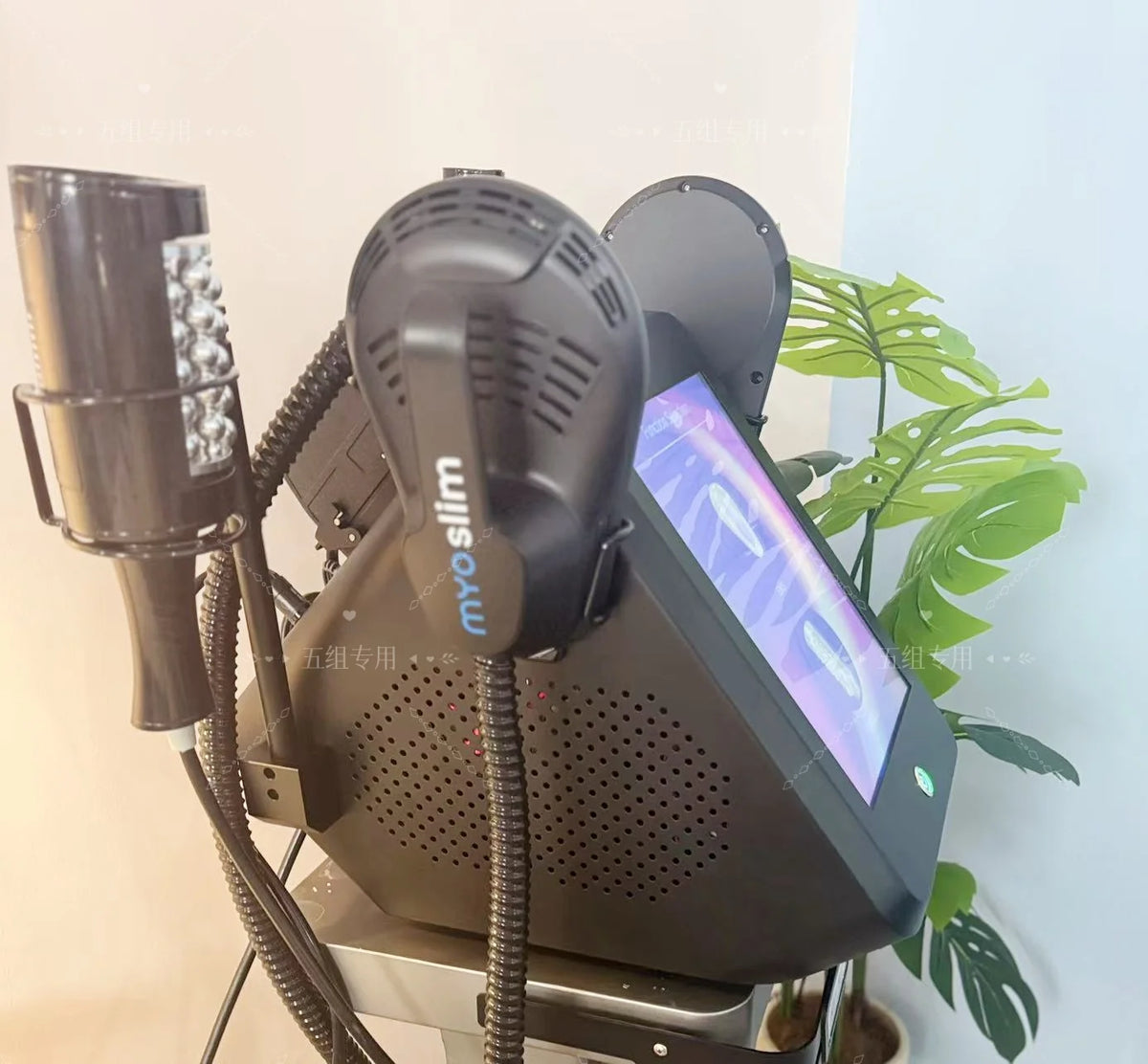 Máquina de Belleza 2 en 1 con Rodillo EMS de 200 Hz para Reducción de Celulitis, Rodillo de Bolas Interno de 360 Grados con Infrarrojos y Vacío para Masaje
