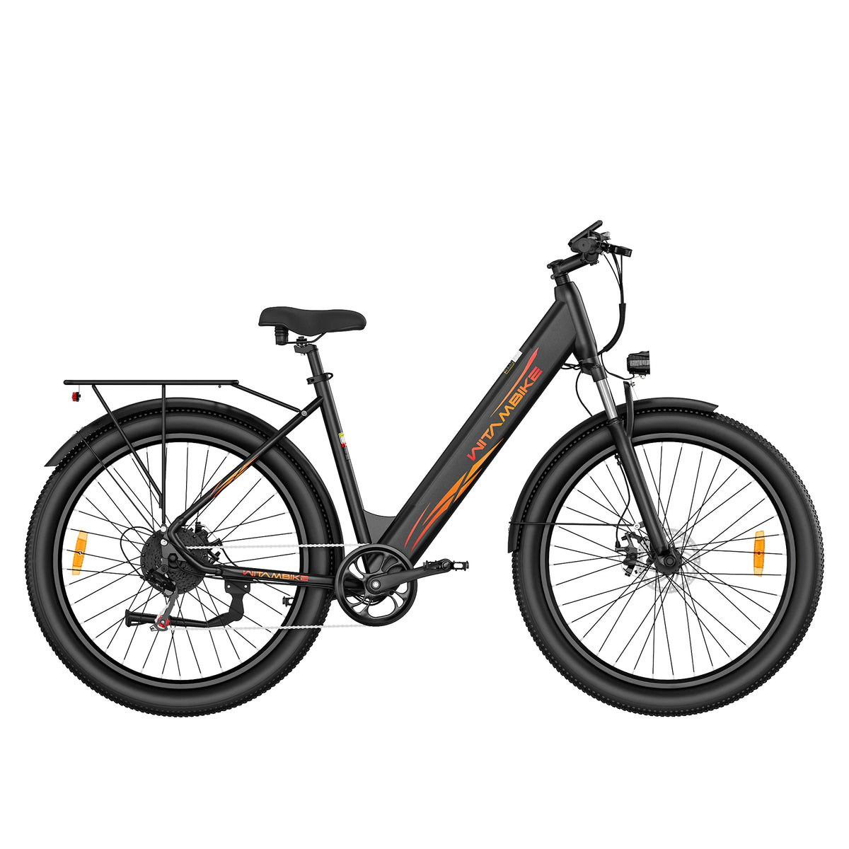 Bicicleta eléctrica de montaña WITAMBIKE W28 de 29", neumáticos anchos, batería de 36V 20Ah, motor de 250W, 7 velocidades, autonomía de hasta 120 km, bicicleta eléctrica urbana, con certificación CE