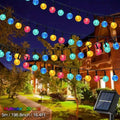 Guirnalda de luces solares de bolas de burbujas impermeables de 5m/6.5m, luces de cadena de bolas de cristal para exteriores, decoración de fiestas y jardines