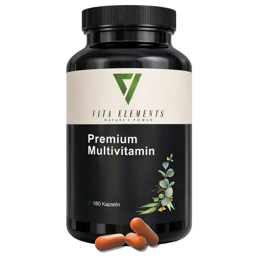 Cápsulas multivitamínicas de primera calidad |     Probado en laboratorio en Alemania |     Suplementos alimenticios |     Con vitaminas, zinc y selenio |     Con 15 nutrientes |     Libre de modificaciones genéticas |