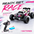 ZNLYRION Camioneta RC Todoterreno con Motor sin Escobillas 4x4, Buggy Todoterreno, Control Remoto de Precisión 2.4G con Interruptor de Luces, Neumáticos Grandes y Resistentes, Auto RC con 2 Baterías, Regalo para Amantes de