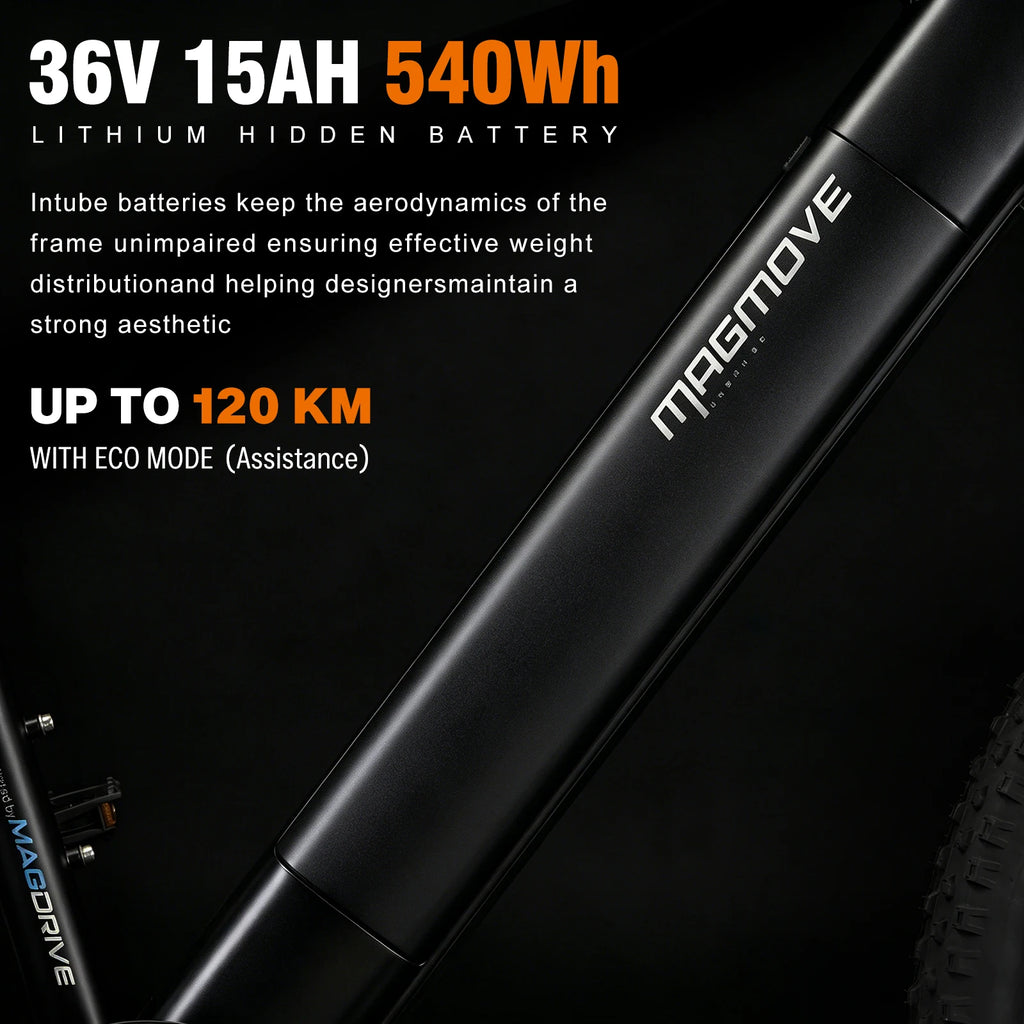 [ Duty Free ] Electric Mountain Bike EU Direct Compliant E-Bike Speed 25 km/h 250W 80N.m High Torque Hub Motor 36V 15Ah Lithium-ion Battery 120km Range 8-Speeds Hydraulic Disc Brakes New Version Electric Bicycle