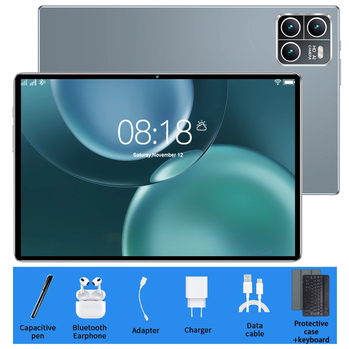 Tableta Android 2026 con pantalla de 10,36 pulgadas, versión global, procesador de 14 núcleos, Android 13.0, batería de 20000 mAh, 16 GB + 1 TB de memoria, WiFi estable, cámaras de 16 MP y 32 MP para estudiar y para el us