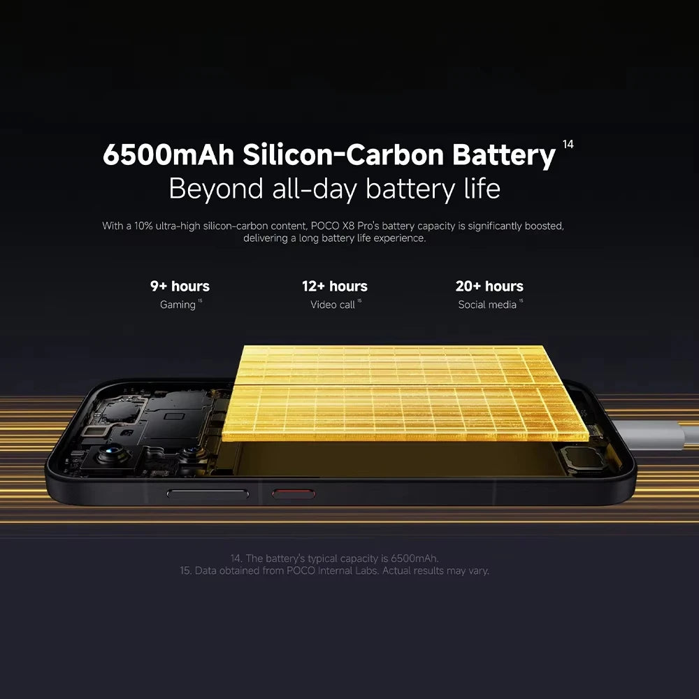 POCO X8 Pro 5G 8GB 256GB 12GB 512GB NFC Batería 6500mAh Teléfono móvil