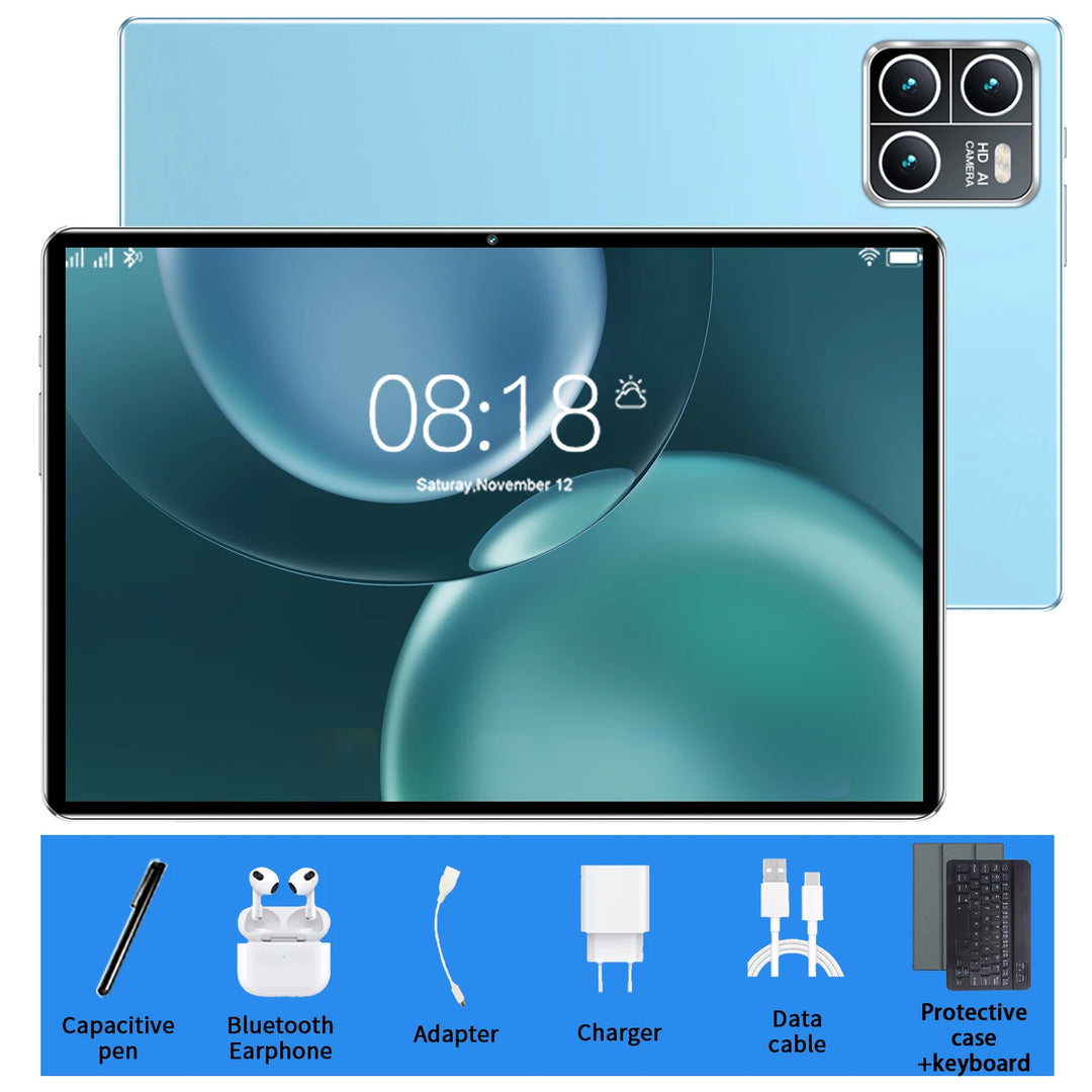 Tableta Android 2026 con pantalla de 10,36 pulgadas, versión global, procesador de 14 núcleos, Android 13.0, batería de 20000 mAh, 16 GB + 1 TB de memoria, WiFi estable, cámaras de 16 MP y 32 MP para estudiar y para el us