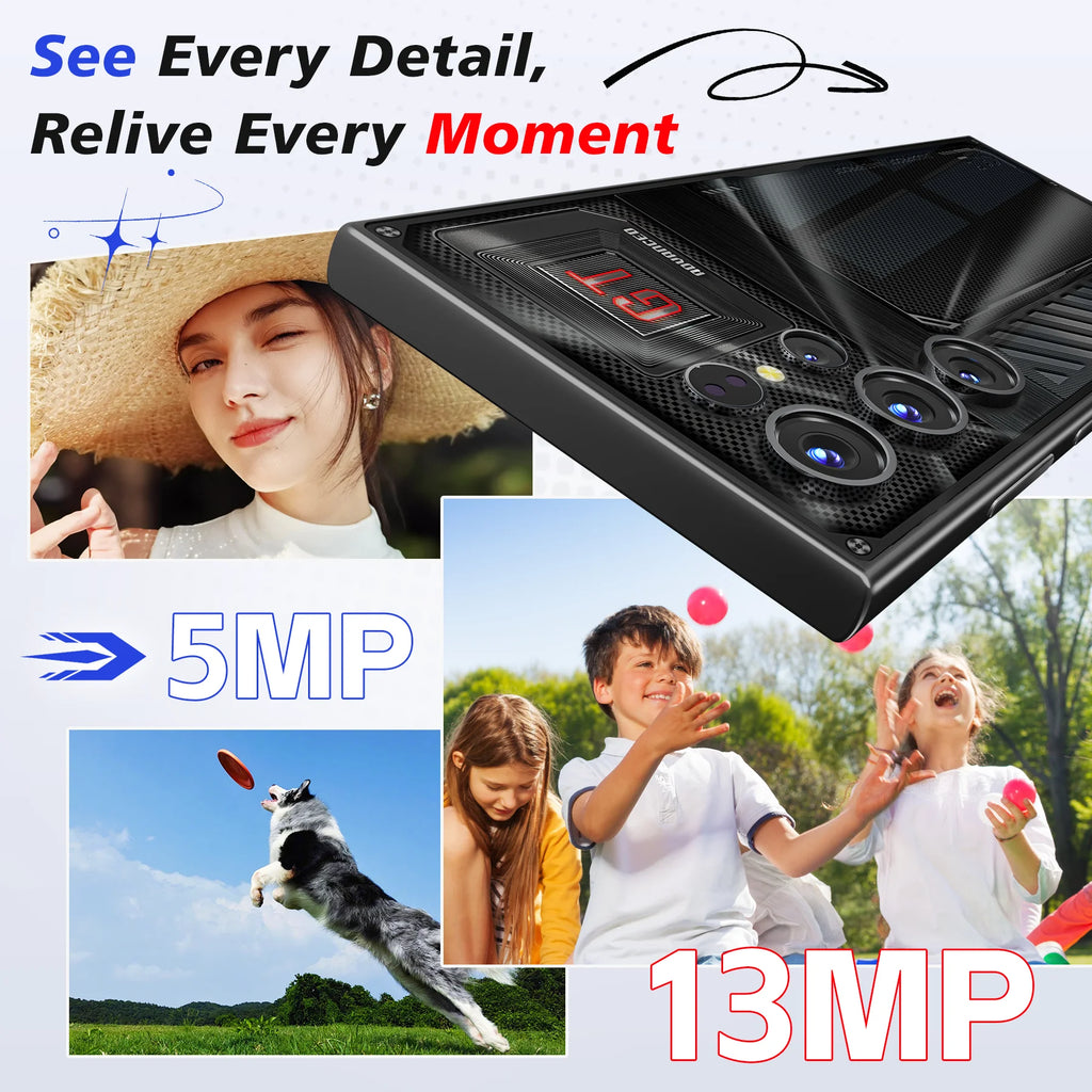 Teléfono móvil OUKITEL C61 GT, desbloqueado, con pantalla de 6,88 pulgadas, batería de 5150 mAh, 16 GB + 128 GB/TF 1 TB, cámara de 13 MP, 4G.