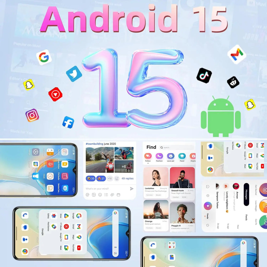 Teléfono celular OUKITEL C1 Android 15 desbloqueado, pantalla de gota de agua de 6.52'', 16GB+128GB (TF 1TB), batería de 5150mAh, cámara principal de 13MP y frontal de 5MP, teléfono móvil económico con doble SIM y desbl