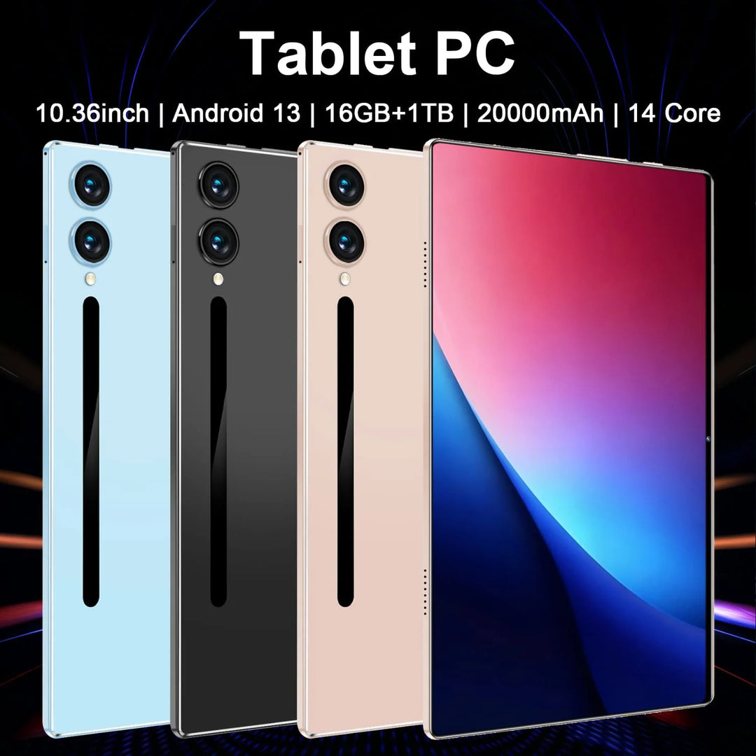 Tableta de 10.36 pulgadas con Android 13 de 14 núcleos, 16 GB y 1 TB, 4K HD, 5G, WIFI, Bluetooth, WPS, 20000 mAh, modelo global 2026
