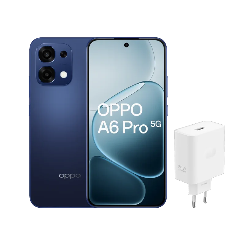 Smartphone OPPO A6 Pro 5G versión UE 8GB+256GB, 6500mAh, MTk Dimensity 6300, AMOLED, cámara principal IA de 50MP, IP69