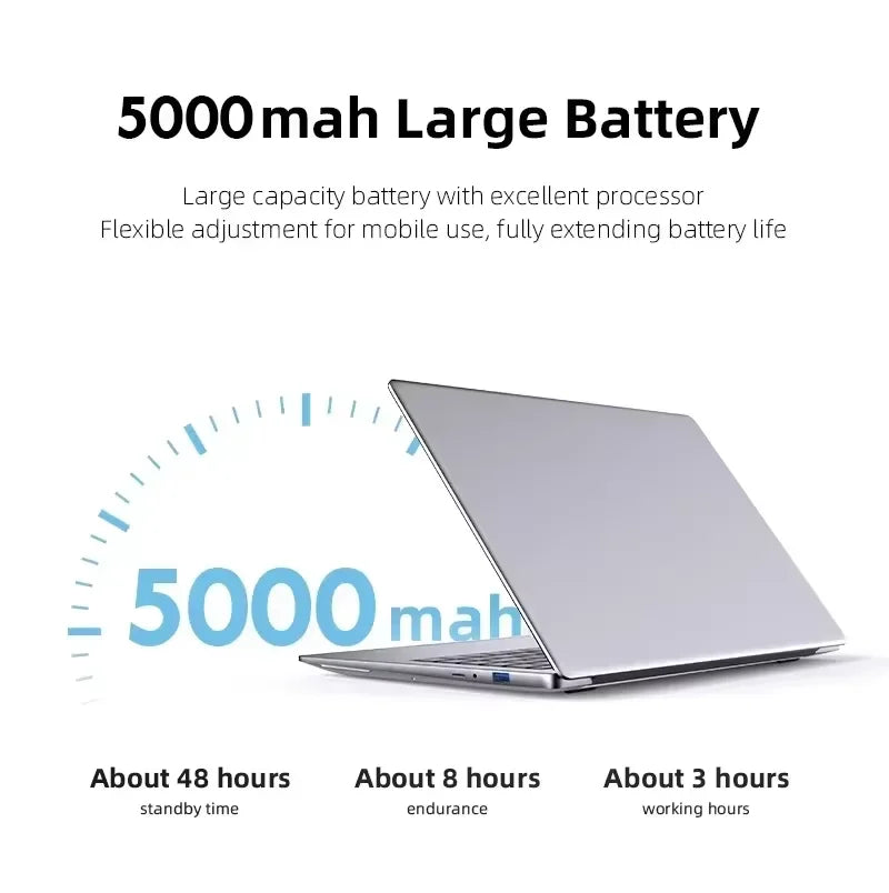 NUEVA Laptop 2026 Windows 11 Intel ATOM X7 A3950 12GB RAM 512GB 1TB SSD 1920*1080 Computadora PC para Oficina y Estudio