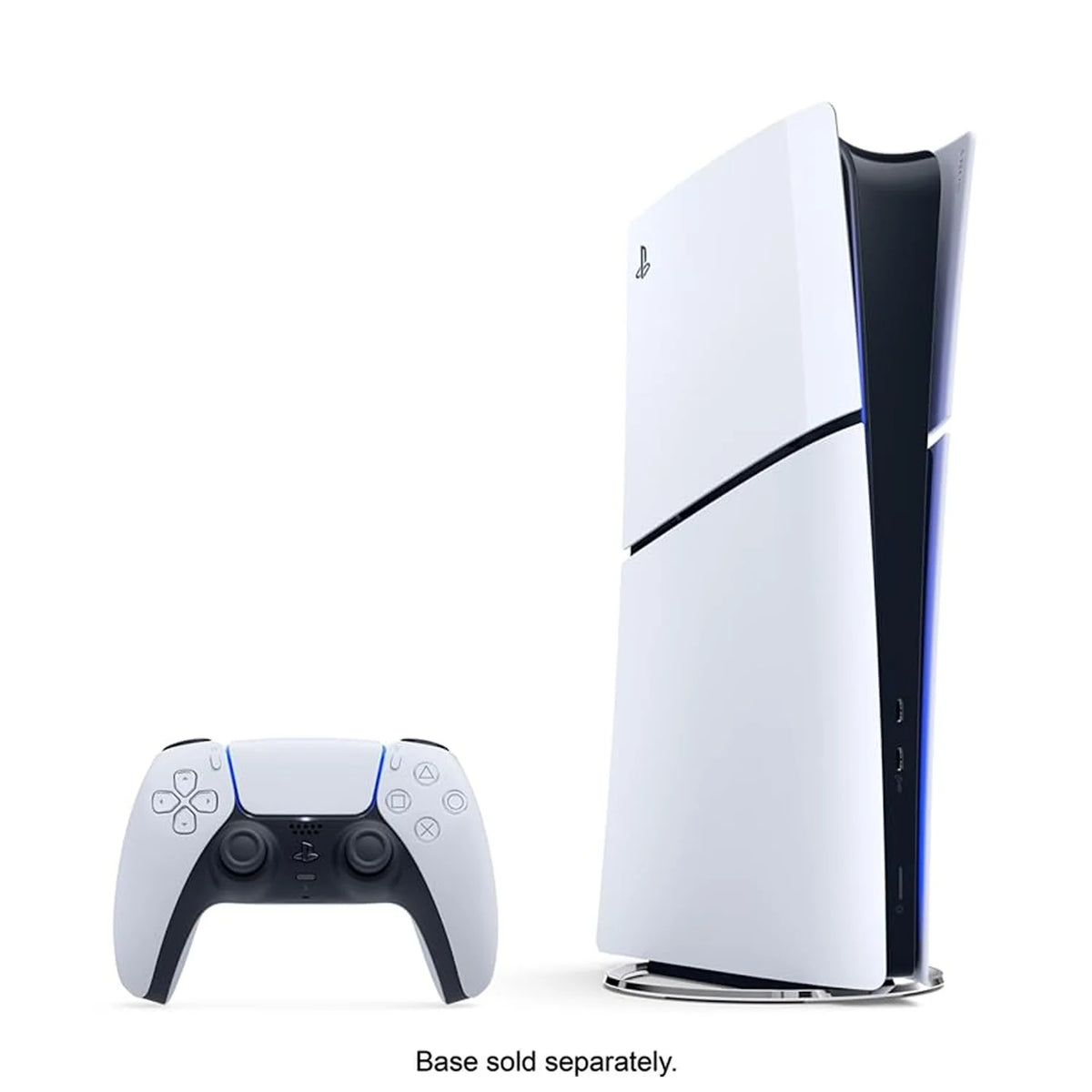 Consola PlayStation 5 Slim blanca y control inalámbrico blanco estilo PS5