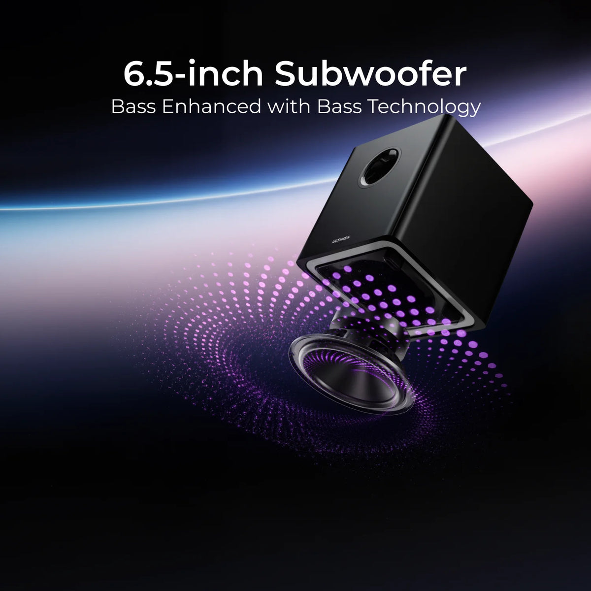 Barra de sonido ULTIMEA 9.1CH con sonido envolvente Dolby Atmos y subwoofer inalámbrico de 6,5 pulgadas, potencia máxima de 470 W, tecnología SurroundX. ™ , BassMX ™ Diseño 3 en 1 desmontable, iluminación RGB, HDMI,