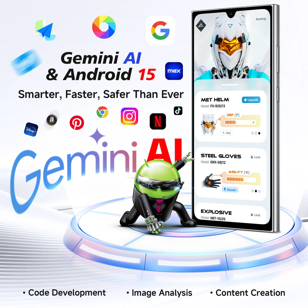 Teléfono móvil OUKITEL C61 GT, desbloqueado, con pantalla de 6,88 pulgadas, batería de 5150 mAh, 16 GB + 128 GB/TF 1 TB, cámara de 13 MP, 4G.