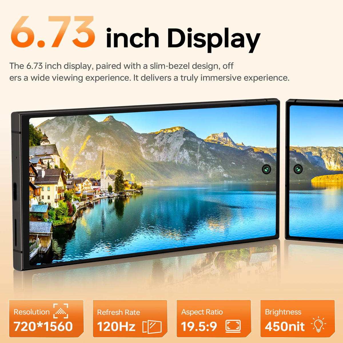 Smartphone OUKITEL C67, Pantalla de 6.73" y 120Hz, Hasta 24GB de RAM (6+18) + 256GB de ROM, Batería de 5000mAh, Cámara Principal de 64MP, Android 16, Ultra Delgado de 8.7mm